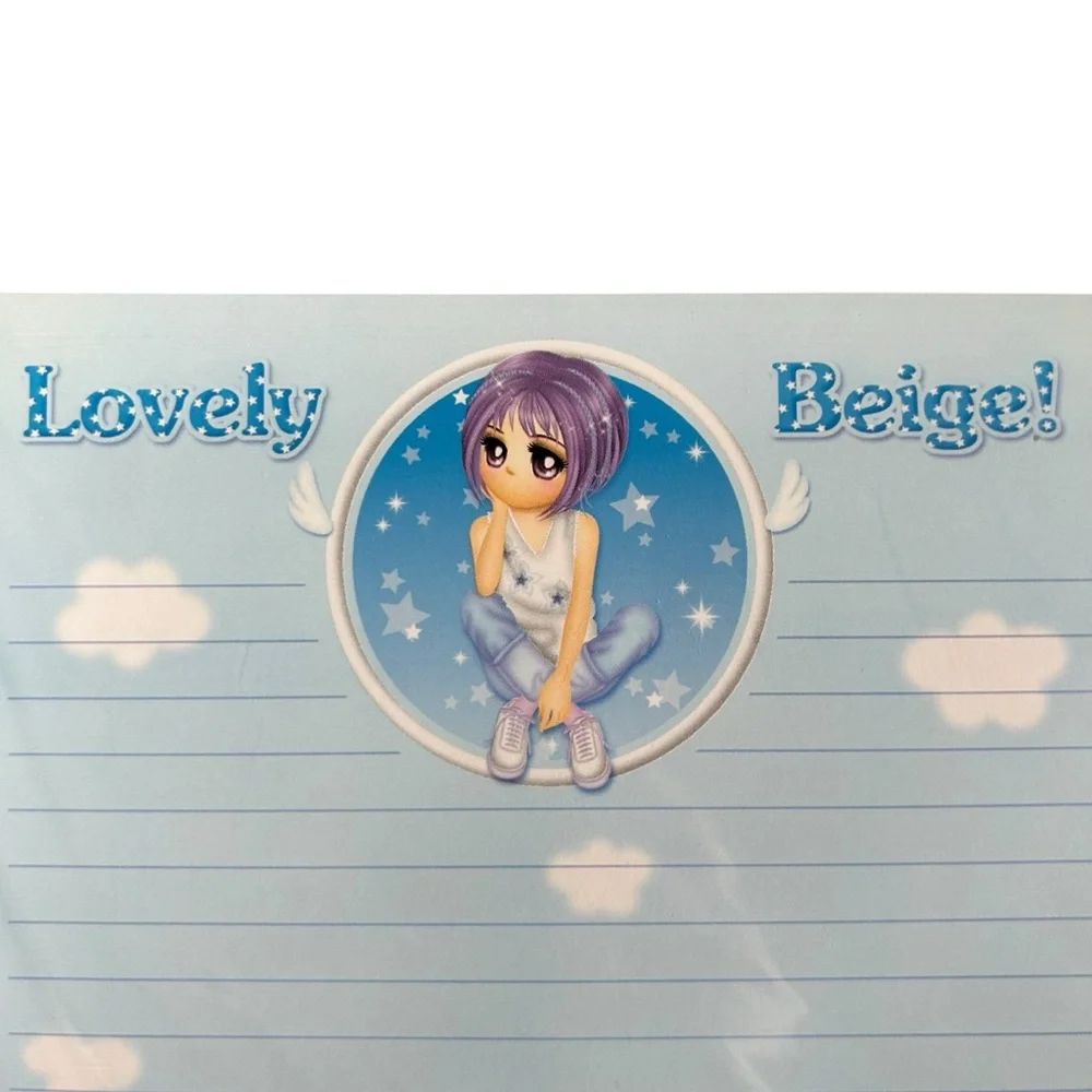 Vintage Y2K Sunflower Fancy Elegance Beige Letter Set Korean Stationary Kawaii